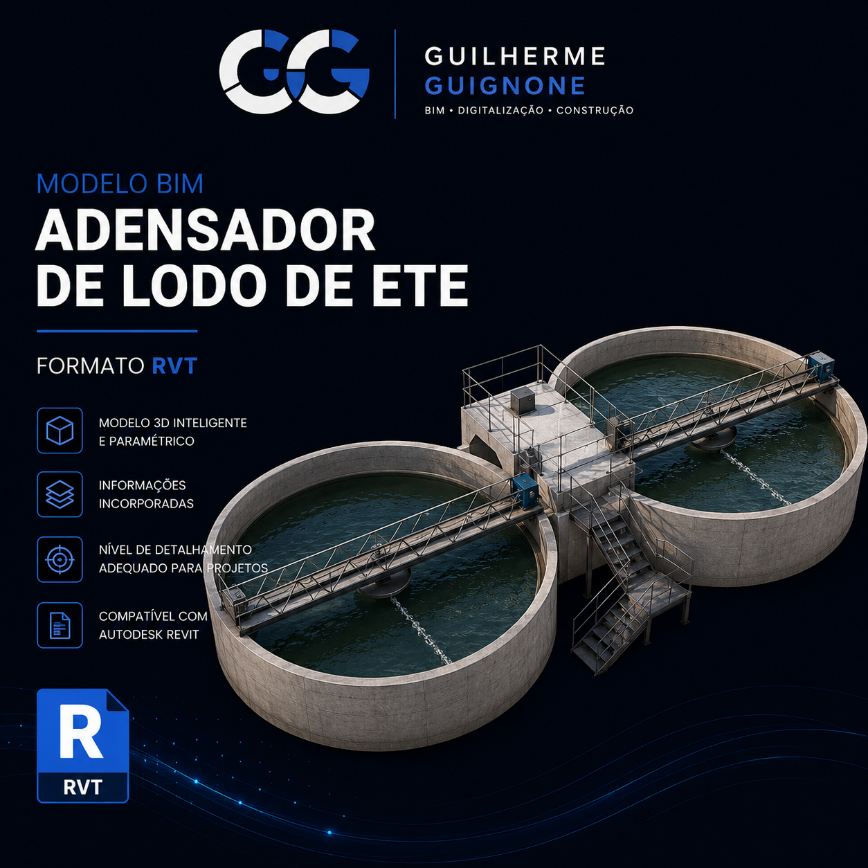 Modelo BIM de Adensador de Lodo para ETE